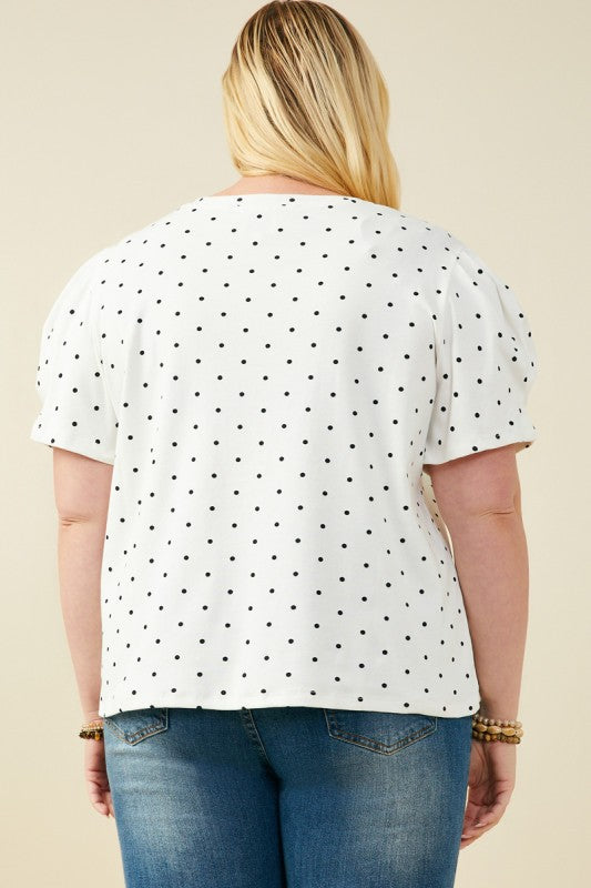 Perfect Polka Dot Knit Tee (Full Size Run)