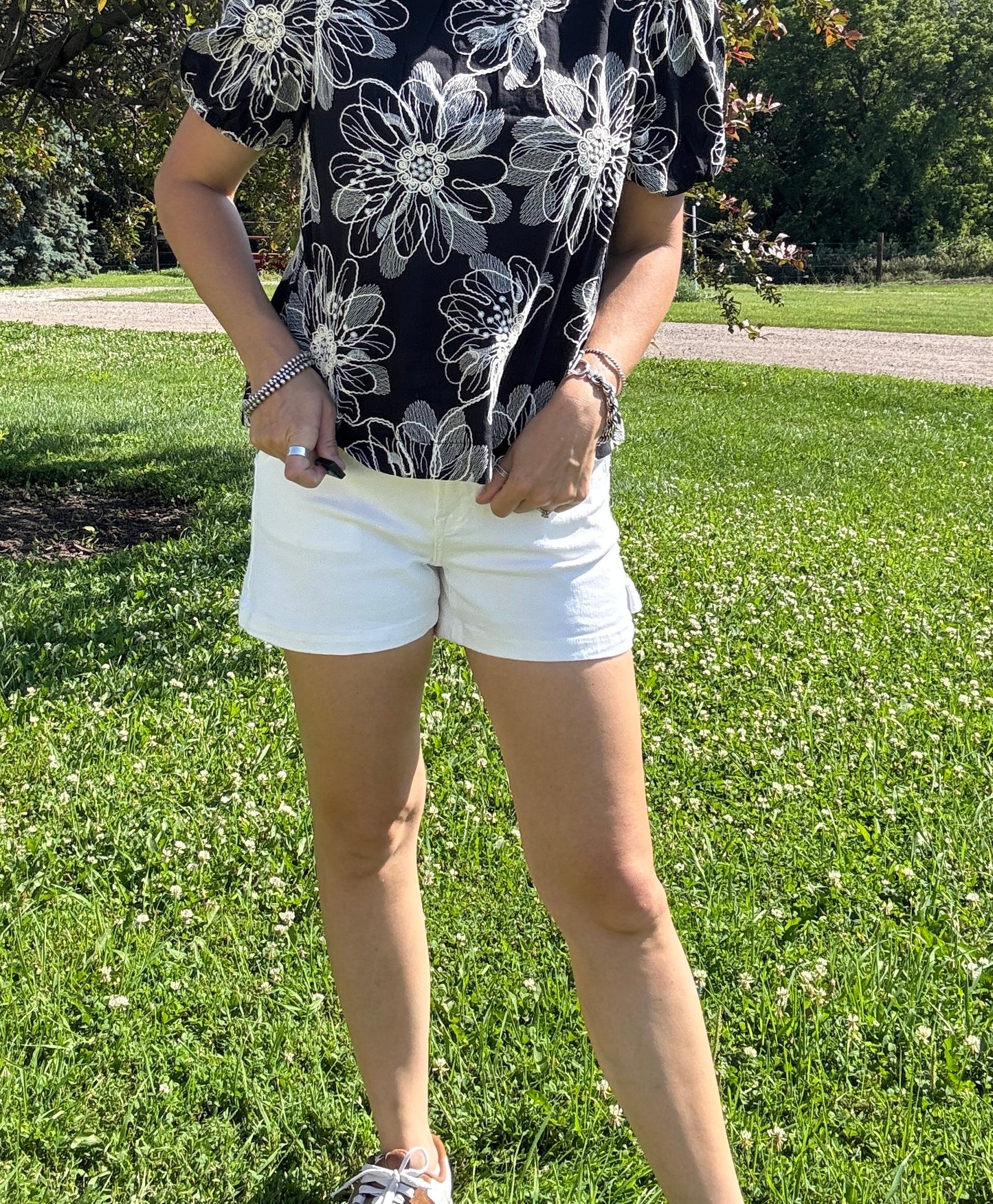 Risen White Shorts