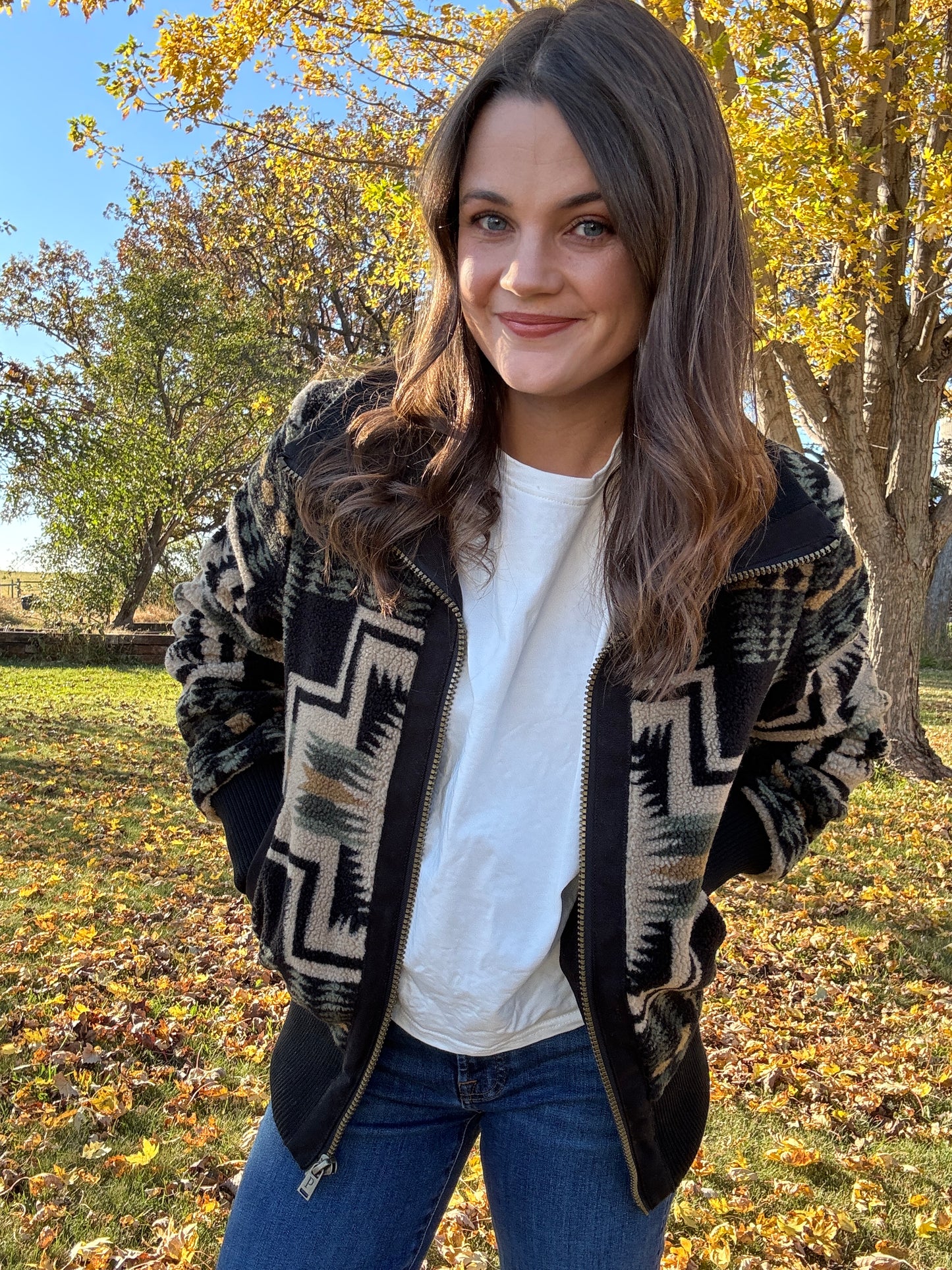 HARDING FOXGLOVE FLEECE BOMBER JACKET