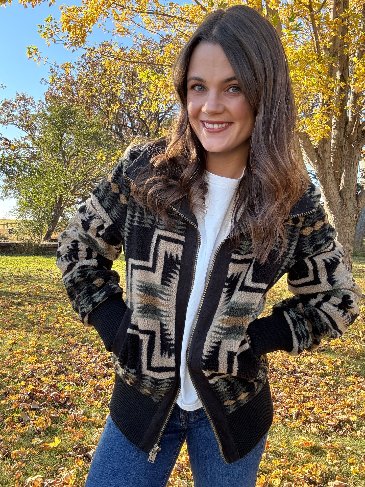 HARDING FOXGLOVE FLEECE BOMBER JACKET