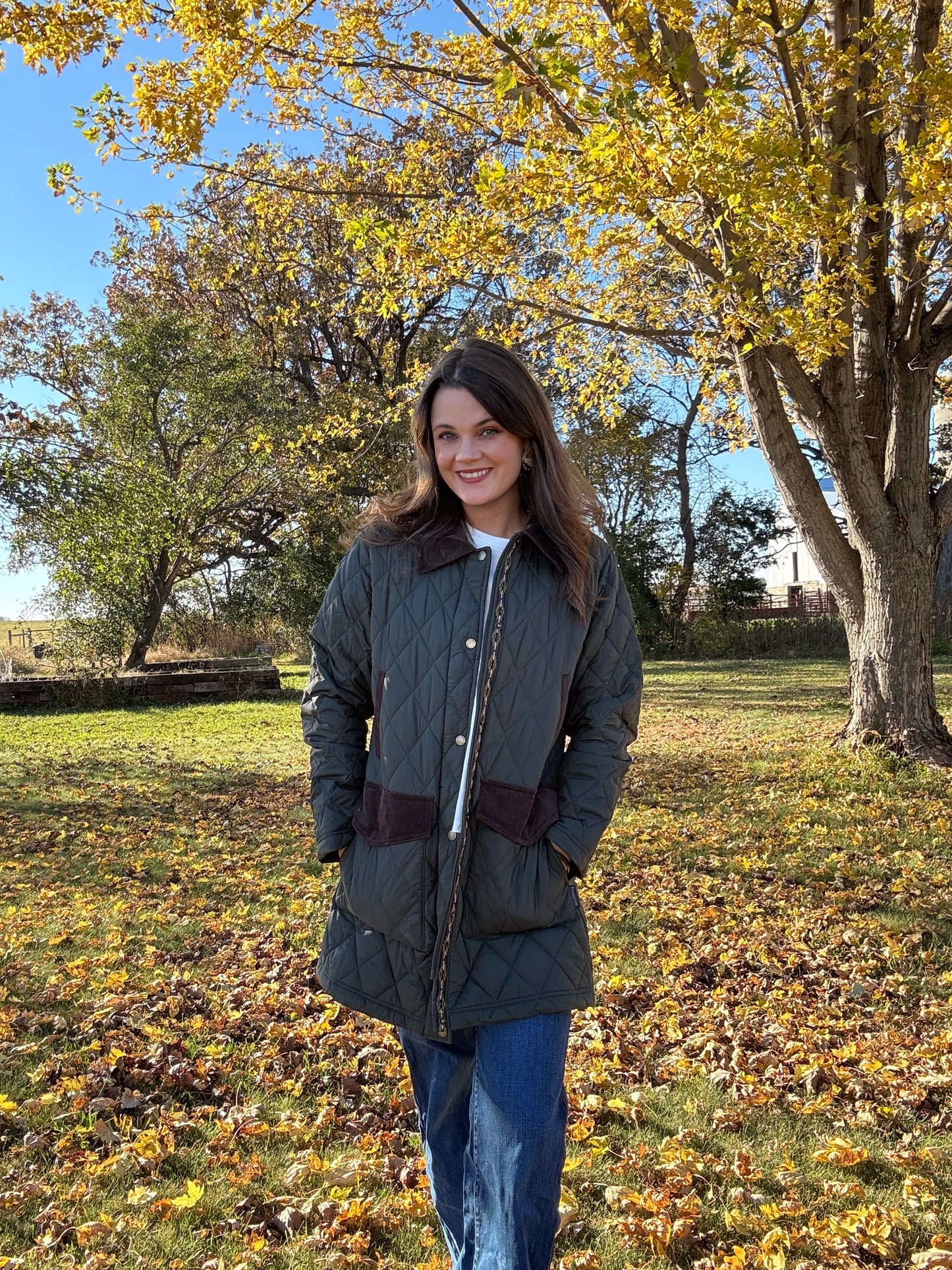 SUN RIVER QUILTED FIELD COAT IN ROSIN