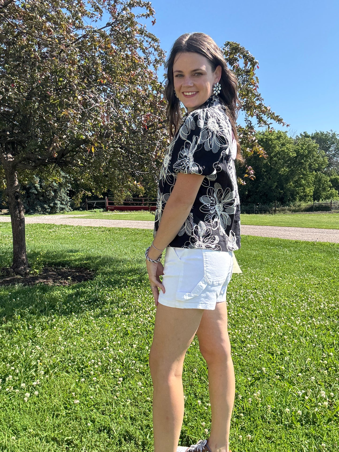 Risen White Shorts