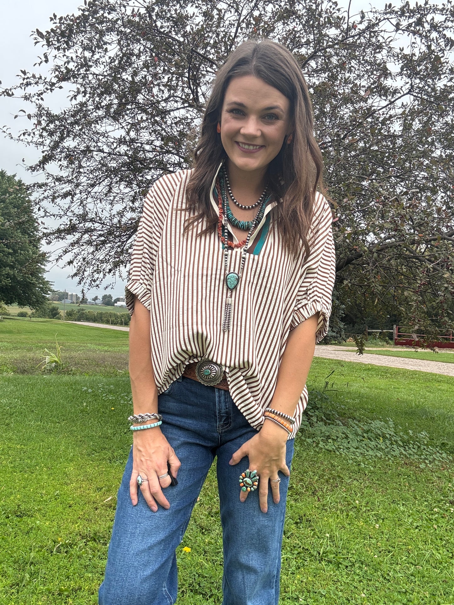 The Sunday Stripes Blouse (Full Size Run)