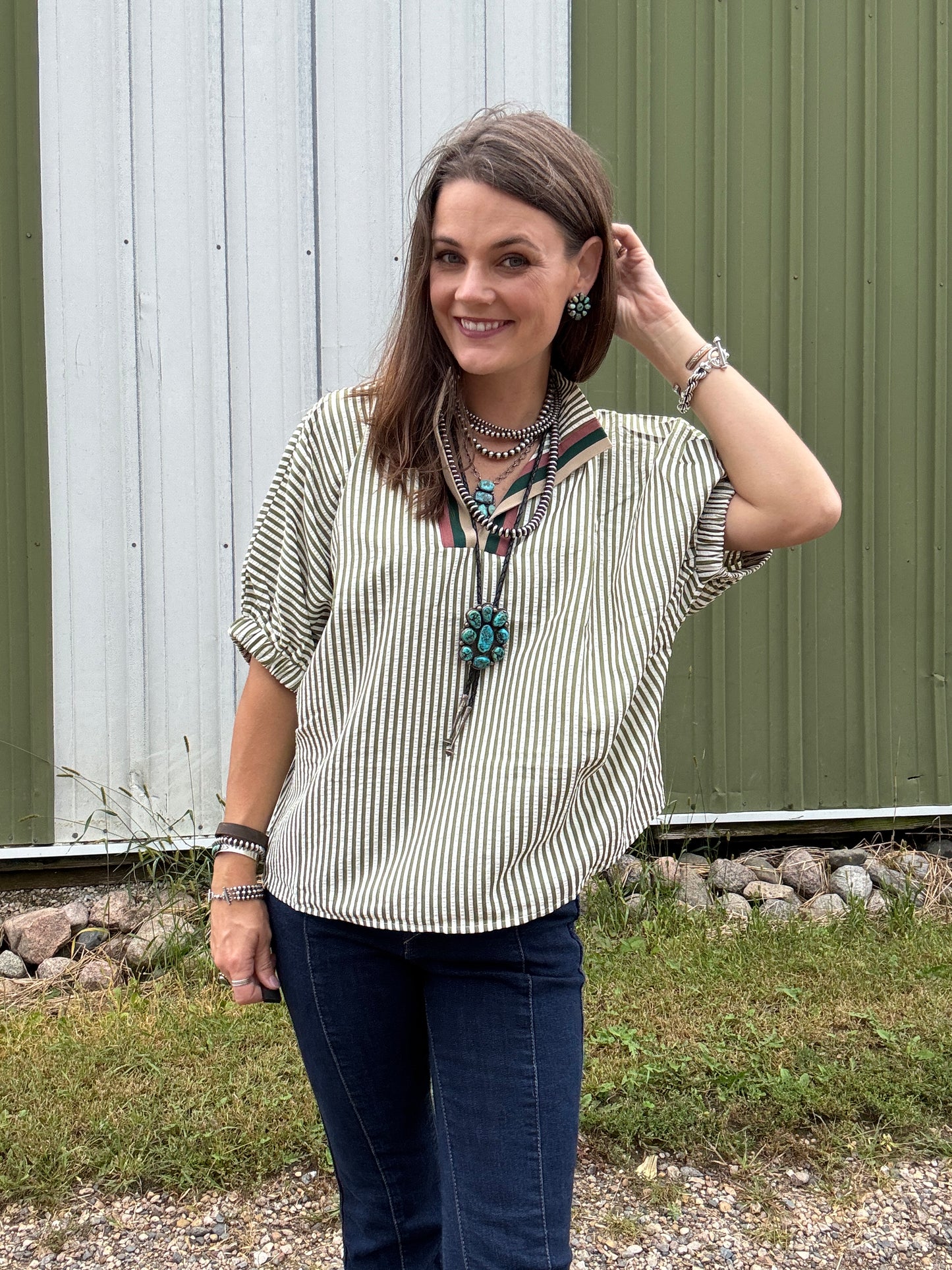 The Sunday Stripes Blouse (Full Size Run)