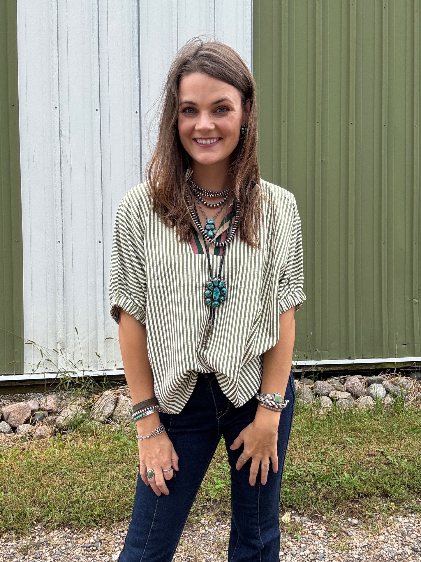 The Sunday Stripes Blouse (Full Size Run)