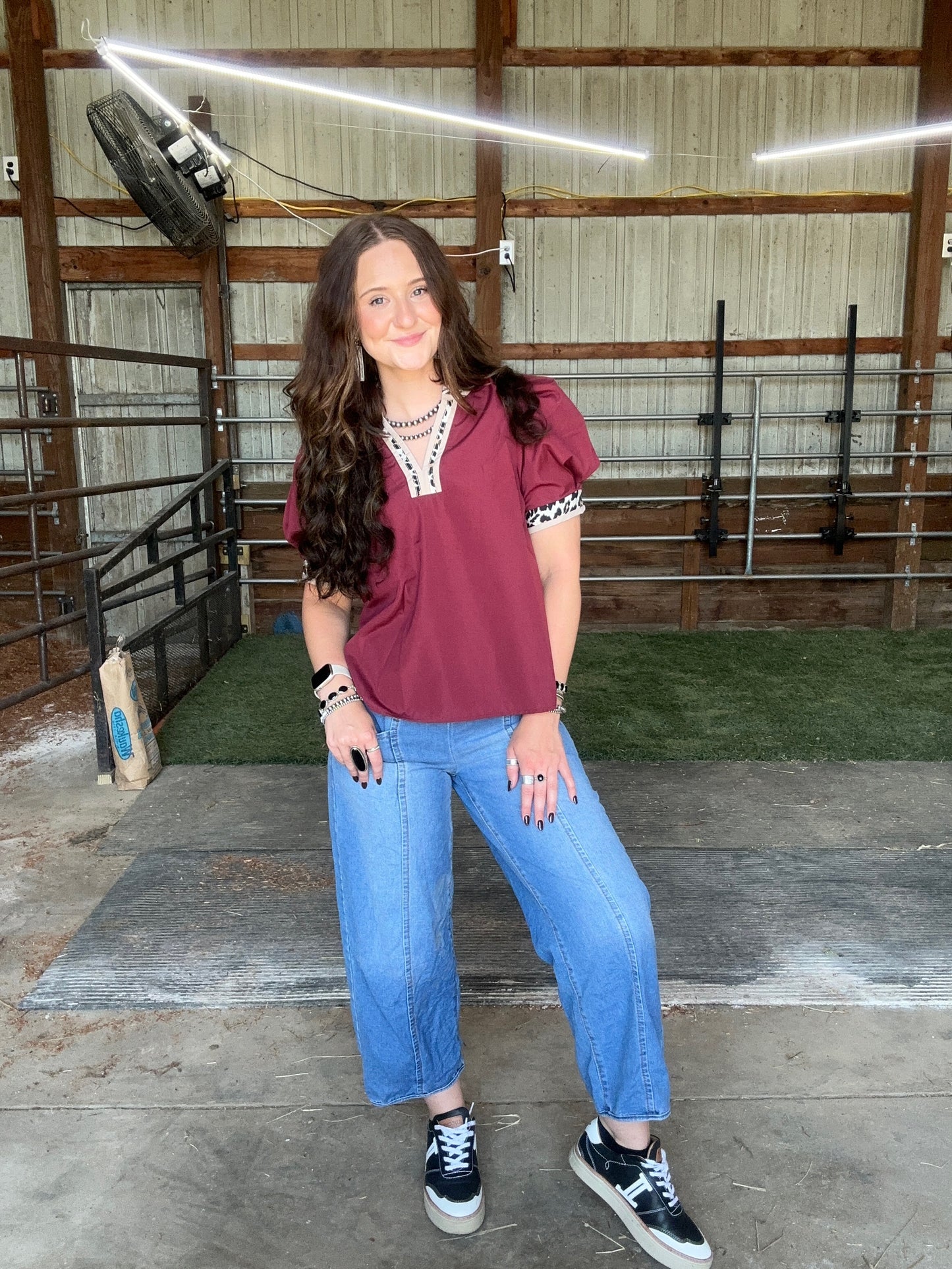 The Merry in Merlot Blouse (Full Size Run)