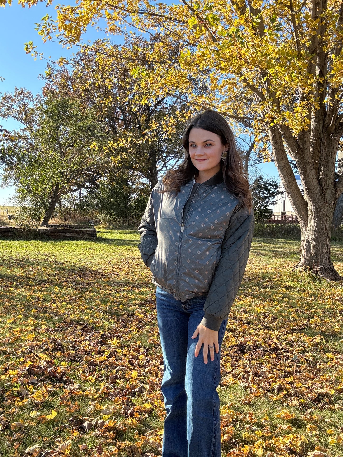 Pendleton Sweet Grass Quilted Bomber Jacket