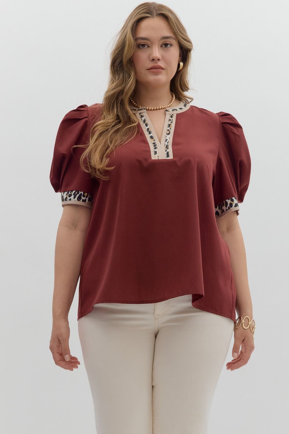 The Merry in Merlot Blouse (Full Size Run)