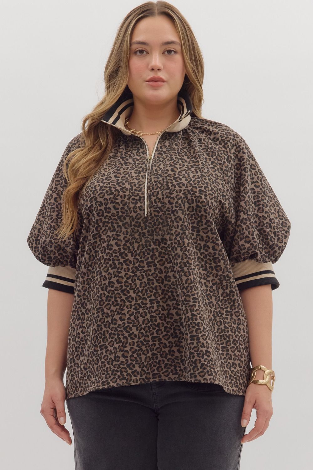 The Lovely in Leopard Blouse (Full Size Run)