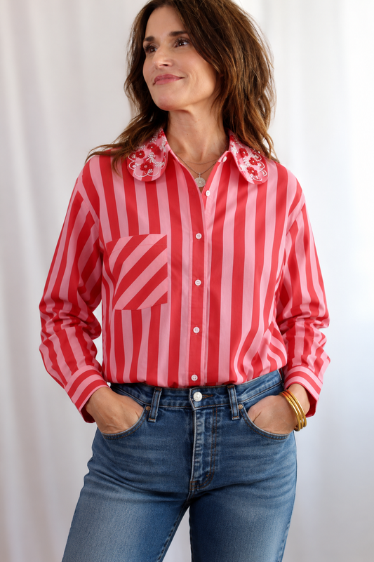 Pink Lemonade Button Down