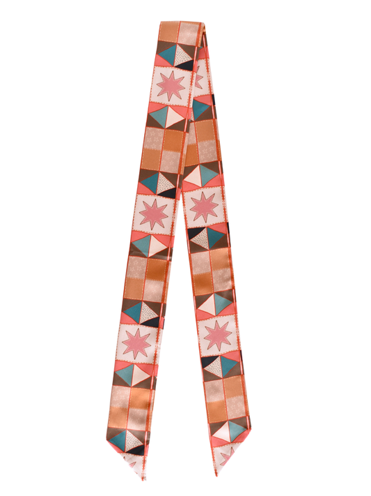 Vintage Patchwork Western Twilly Scarf
