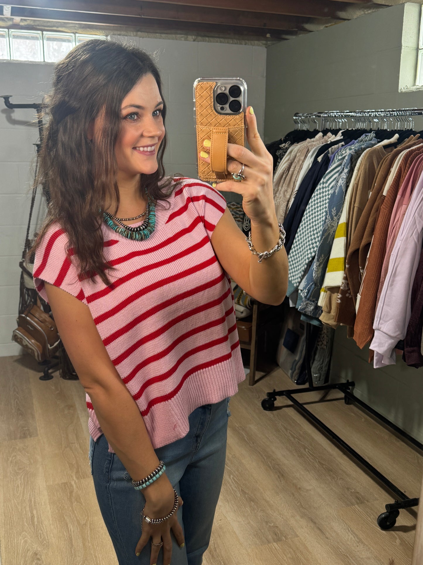 The Candy Stripe Sweater Blouse