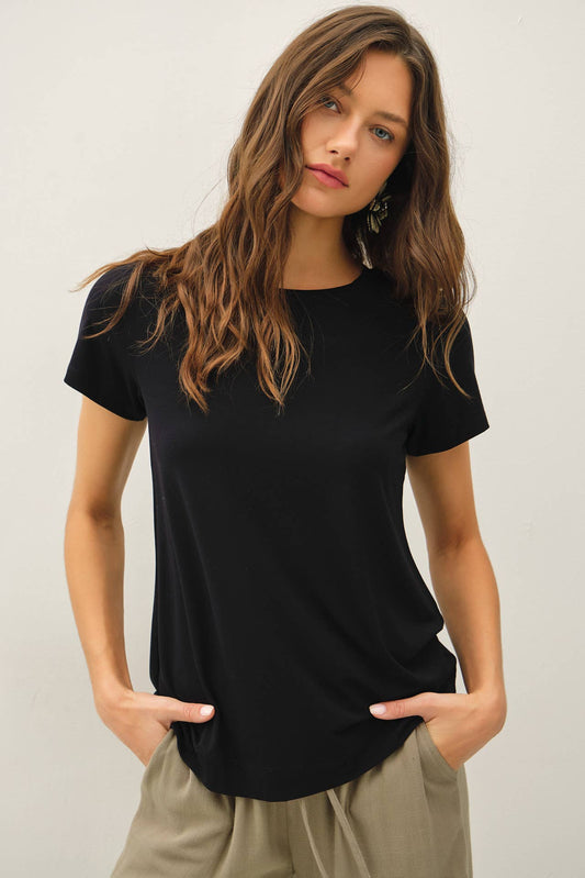 Back to Black Round Neck T-shirt