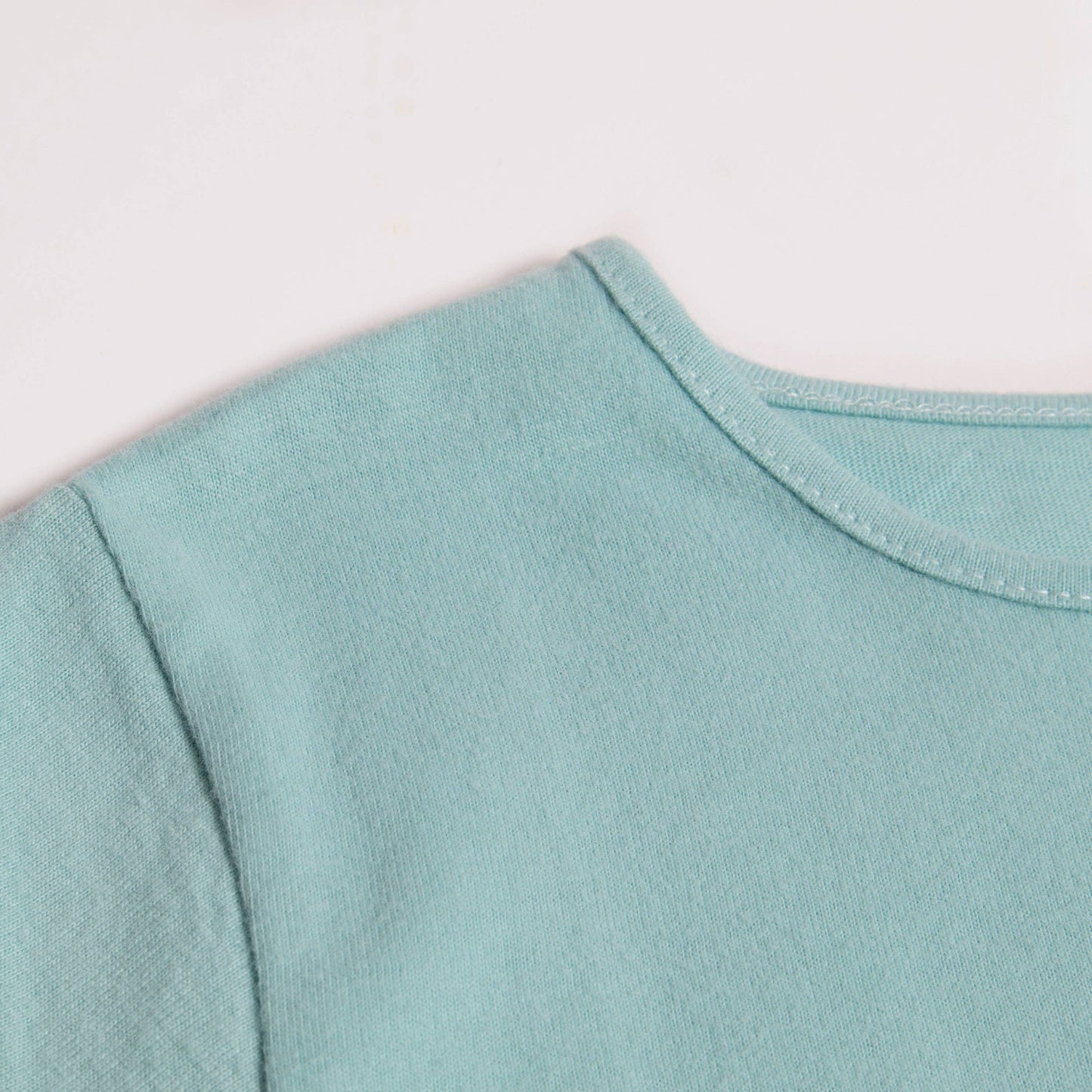 Girls Turquoise Ruffle Edge Tee