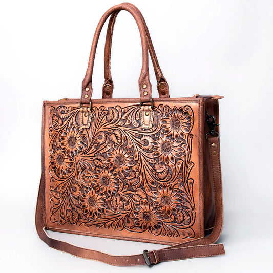 The Georgie Hand Tooled Tote