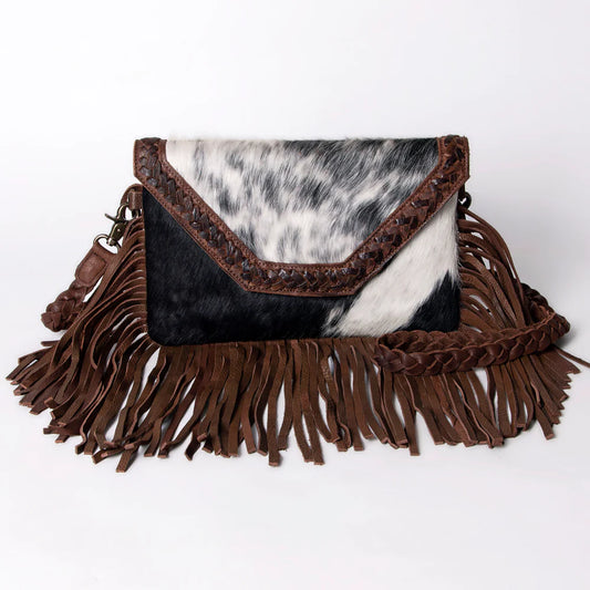 The Aria Hair on Hide Fringe Crossbody