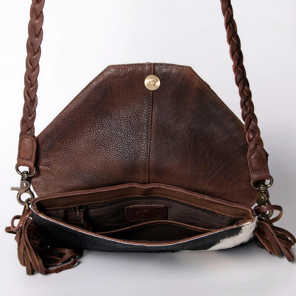 The Aria Hair on Hide Fringe Crossbody