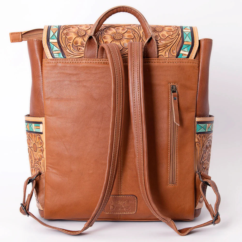 The Tammy Tooled Leather Backpack