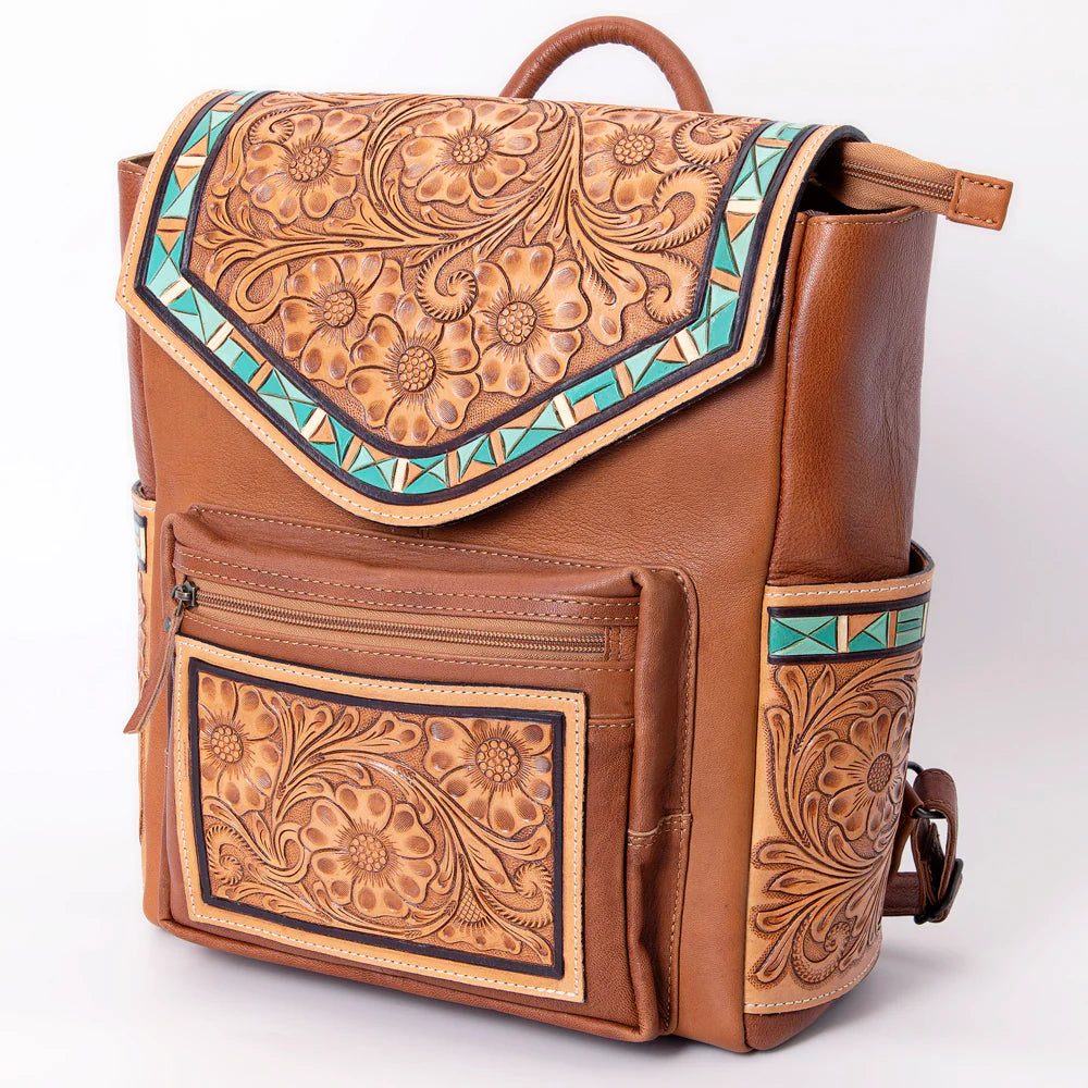 The Tammy Tooled Leather Backpack