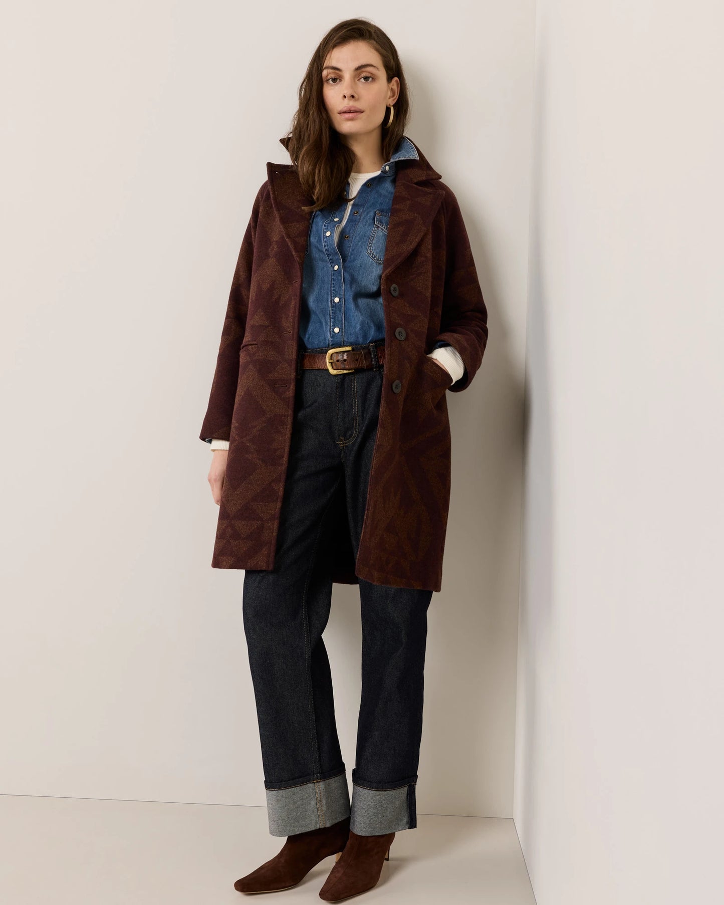 Pendleton Jacquard Woll Overcoat
