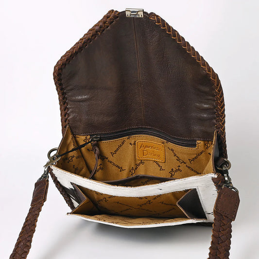 The Brandy Hair on Hide Braided Crossbody