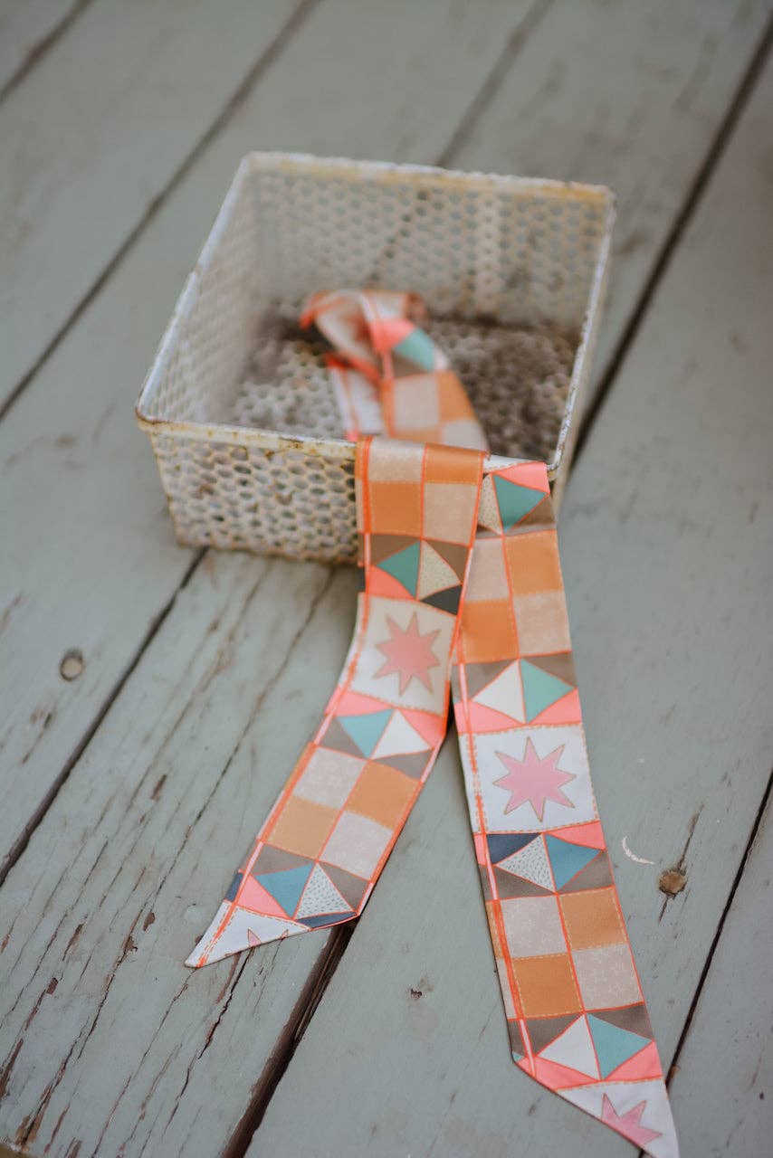 Vintage Patchwork Western Twilly Scarf