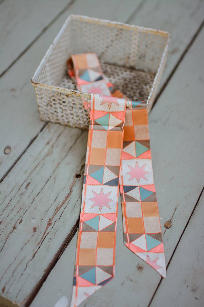 Vintage Patchwork Western Twilly Scarf