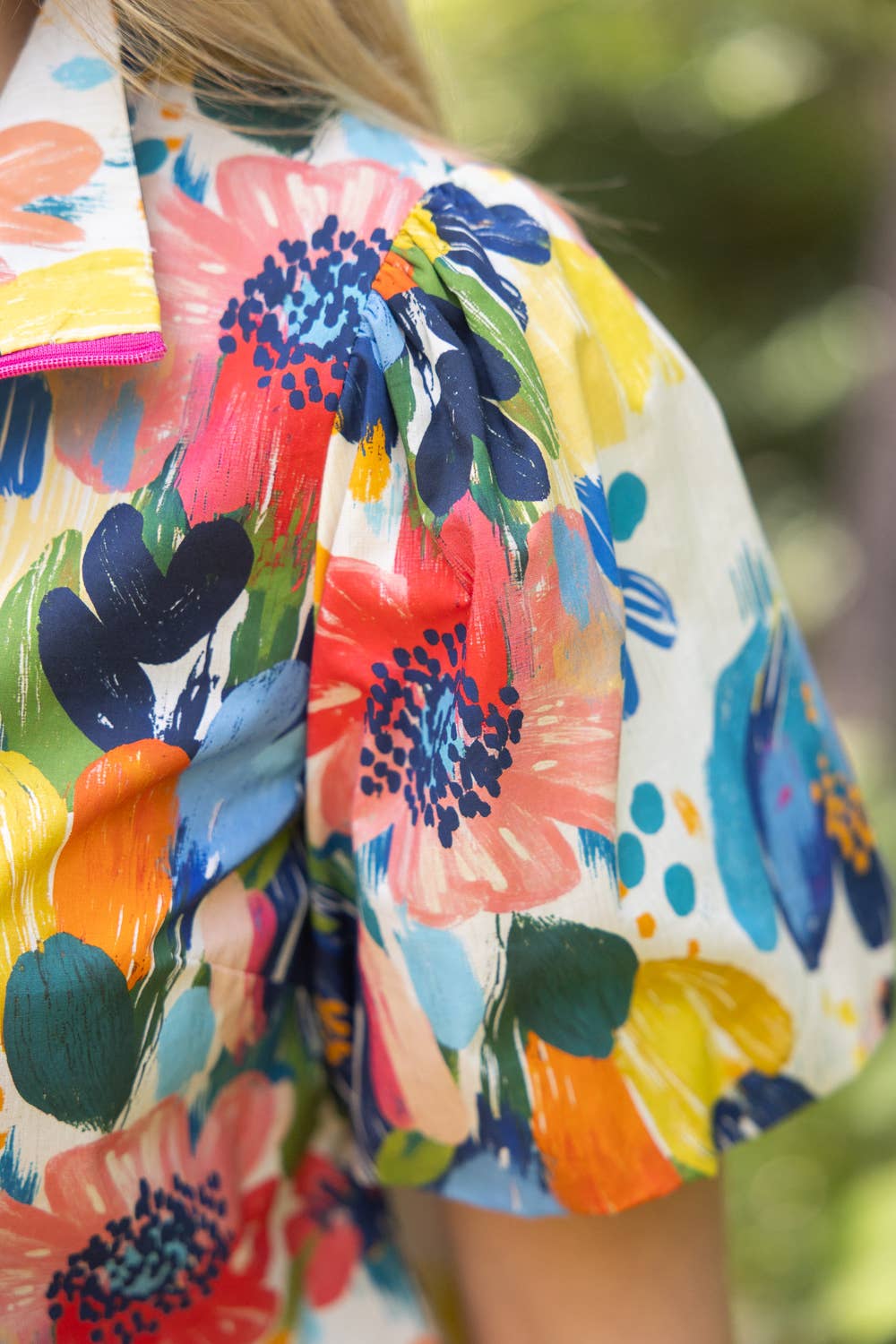 Watercolor Moment Floral Print Top