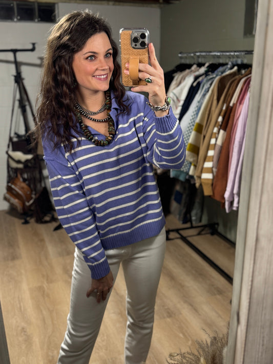 The Hannah Violet Stripe Sweater