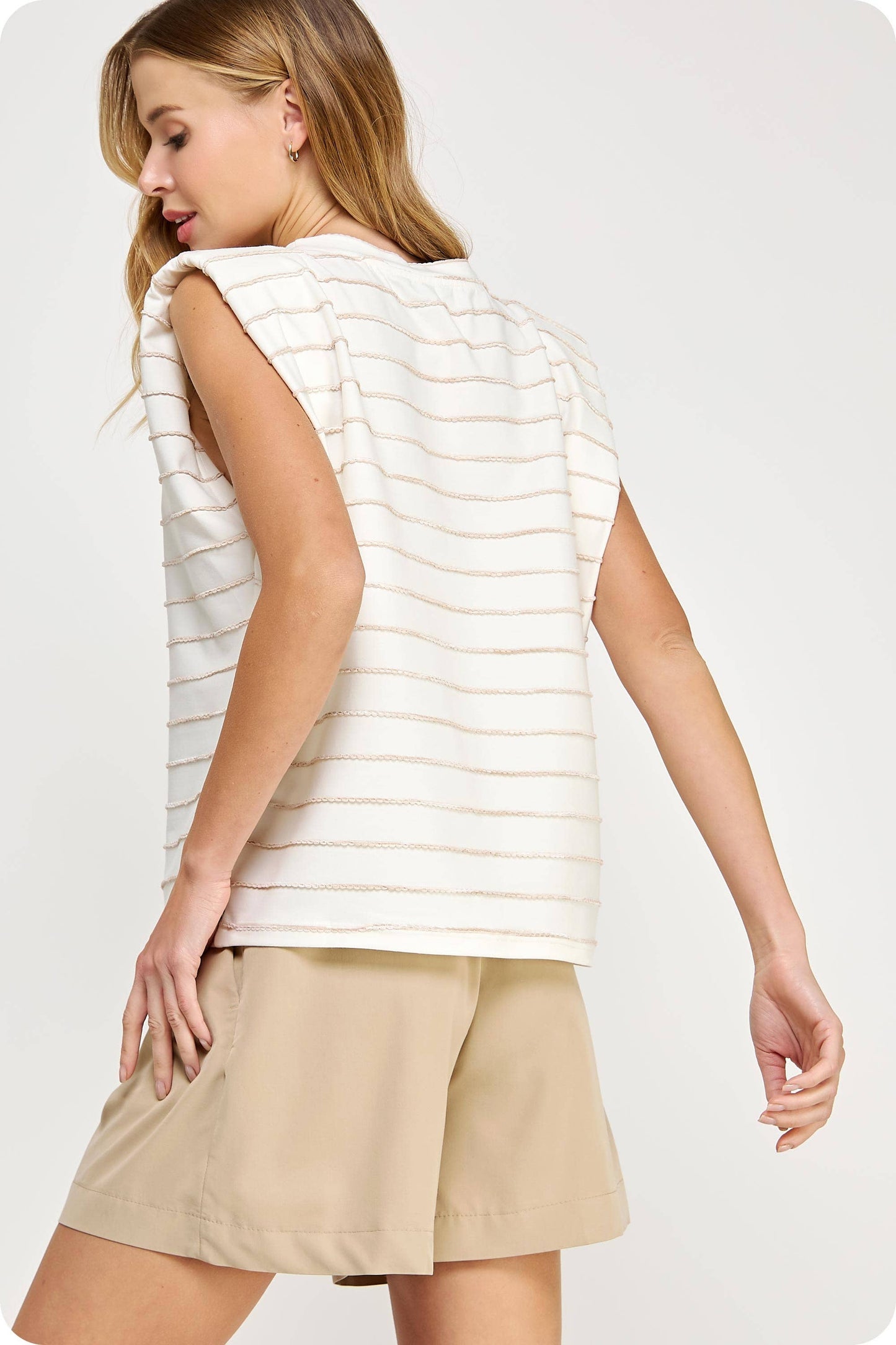 Nothing but Ordinary Stripe Knit Muscle Tee