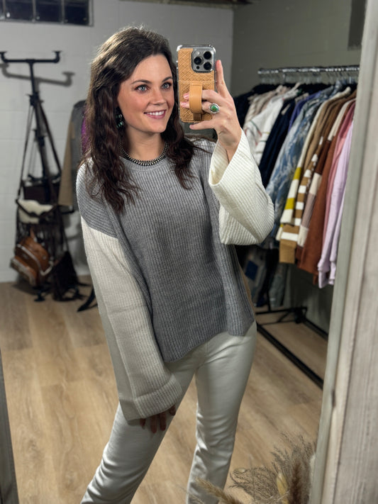 The Candace Color Block Sweater