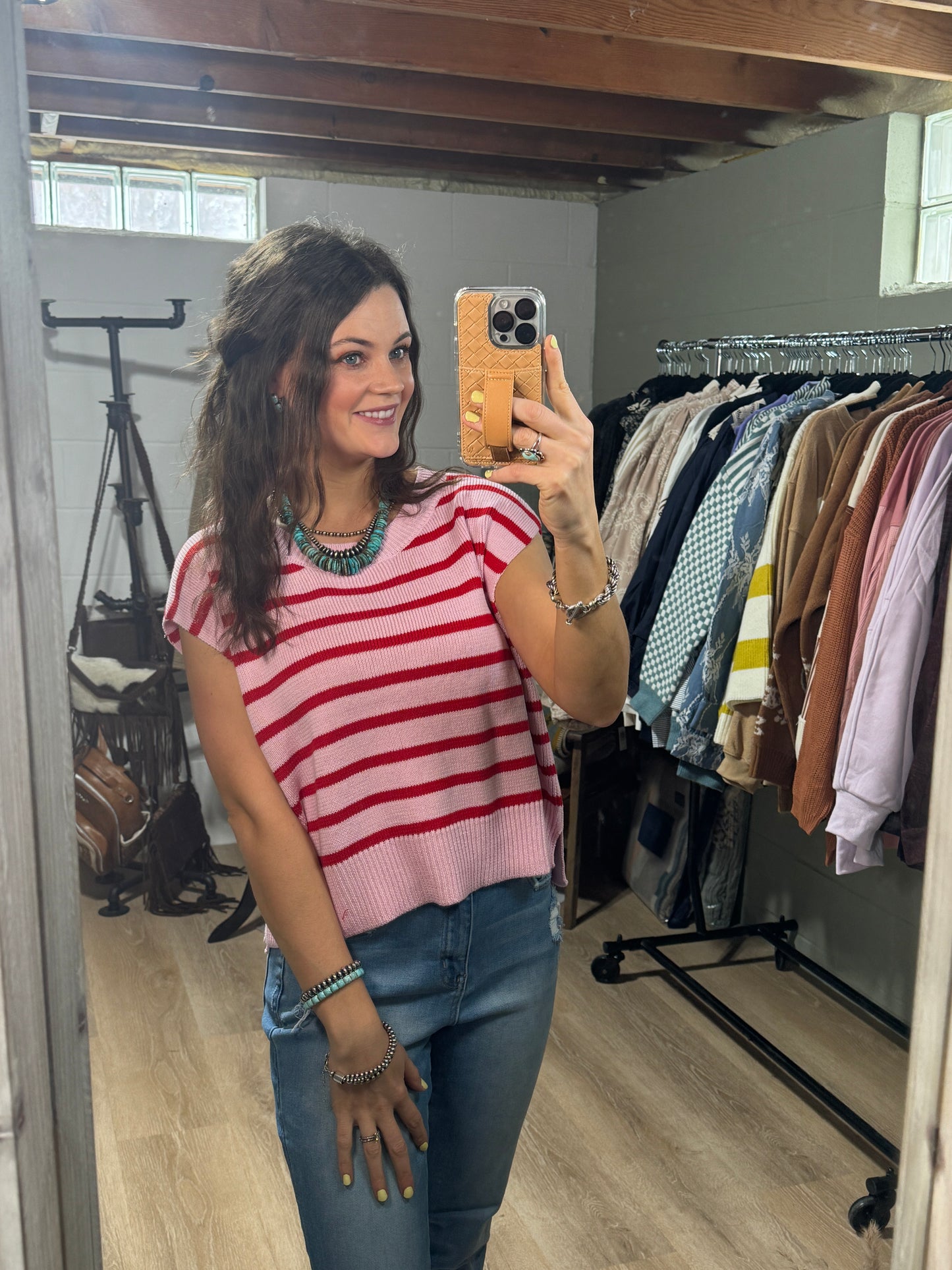 The Candy Stripe Sweater Blouse