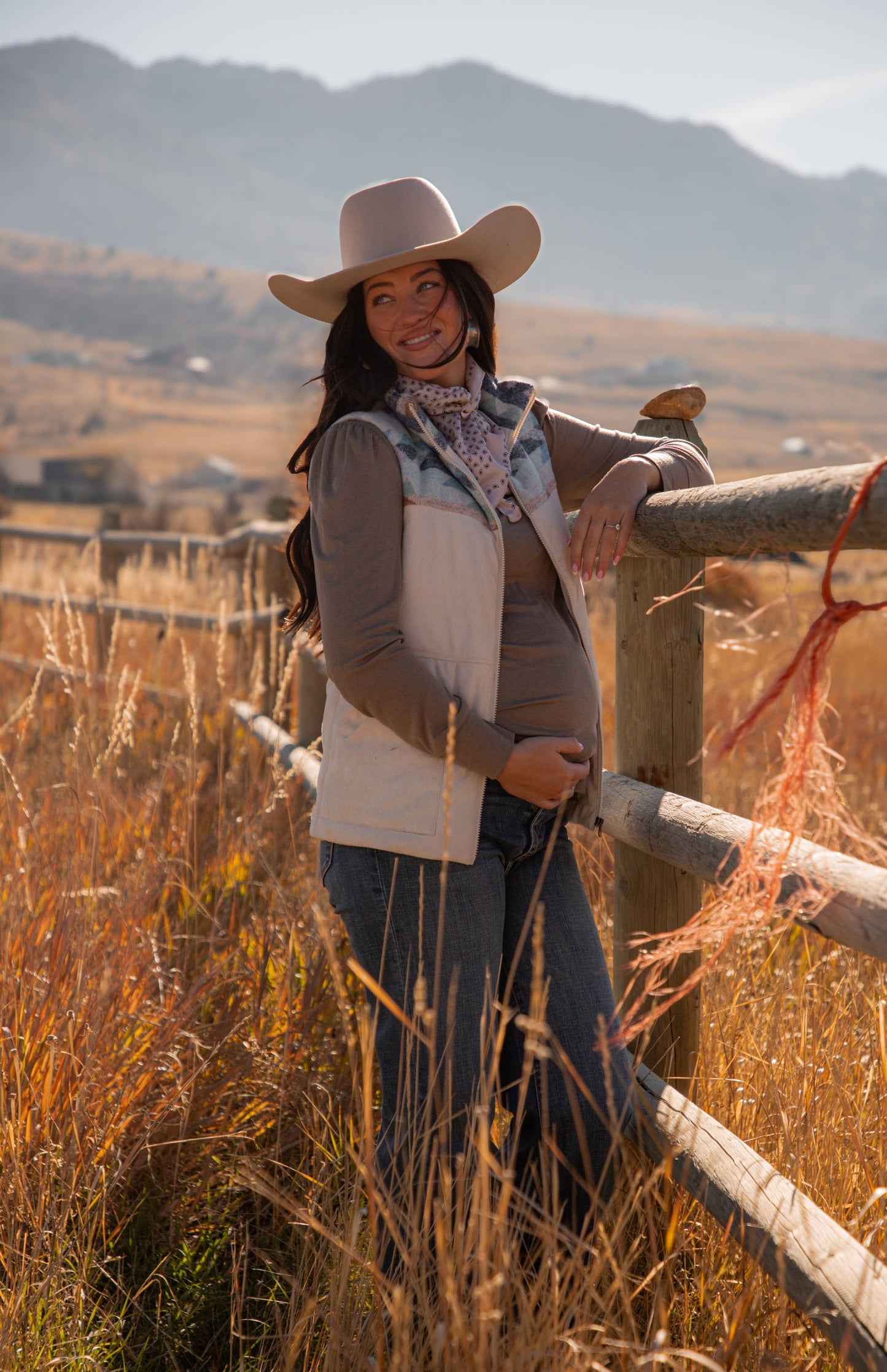 The Ranch Wife Aztec Yoke Vest