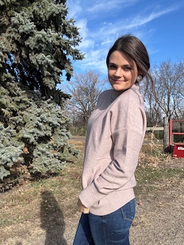 The Neutral Vibes Funnel Neck Sweater