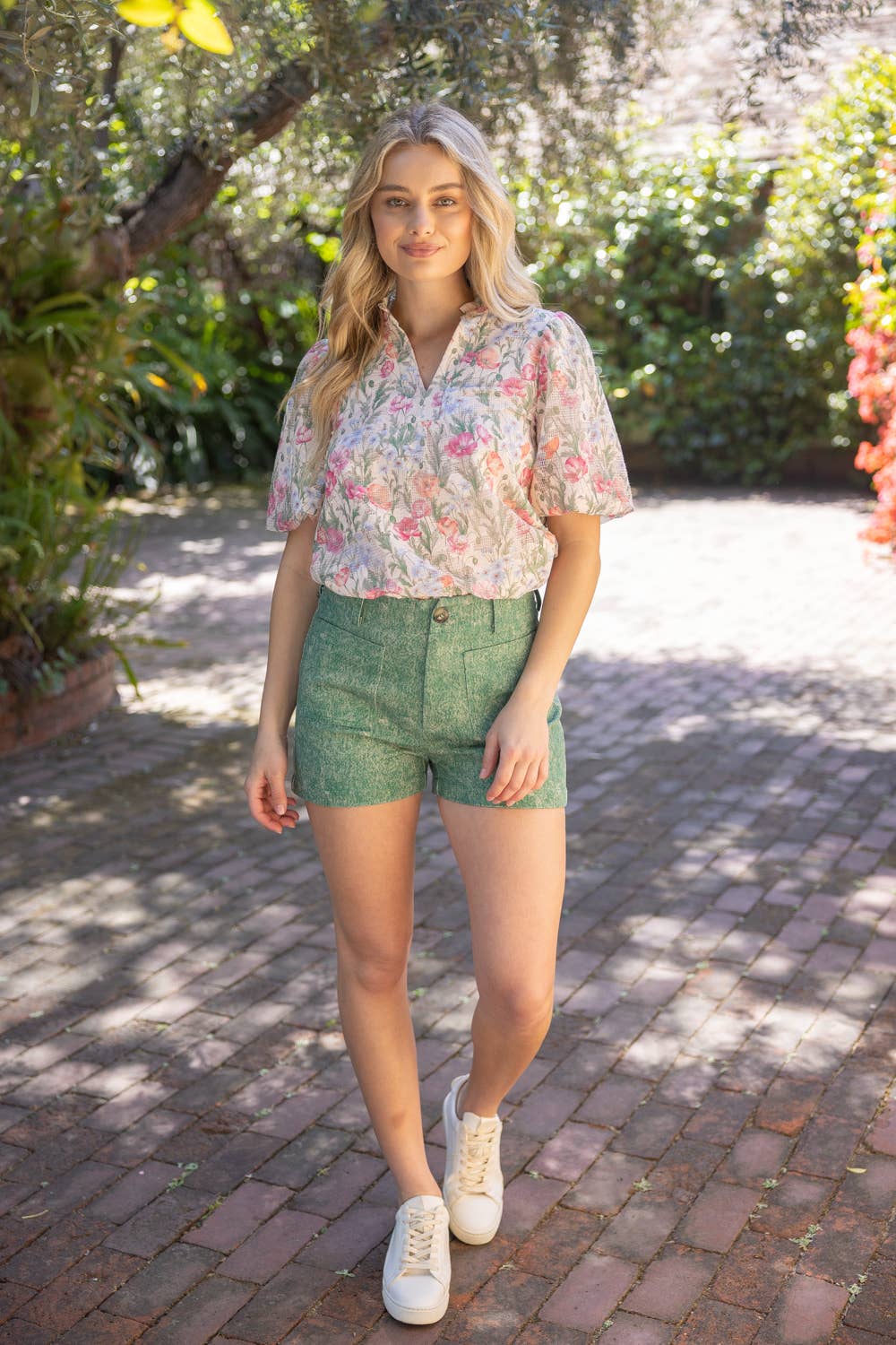 Blushed Barbie Floral Print Top