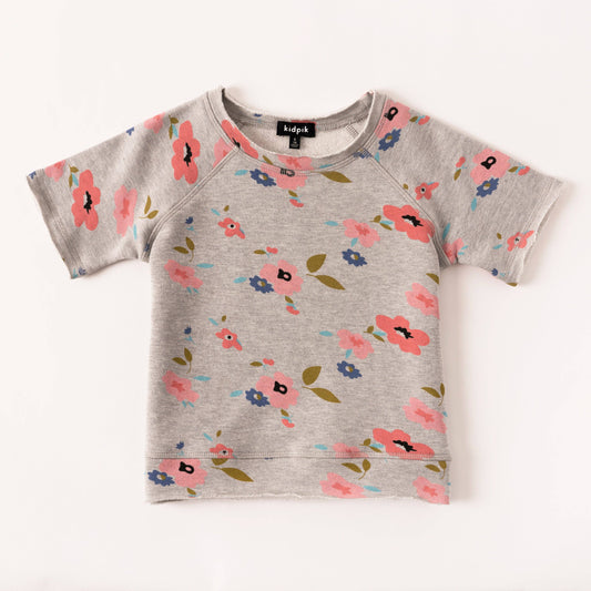 Girls Poppy Floral Sweater Top