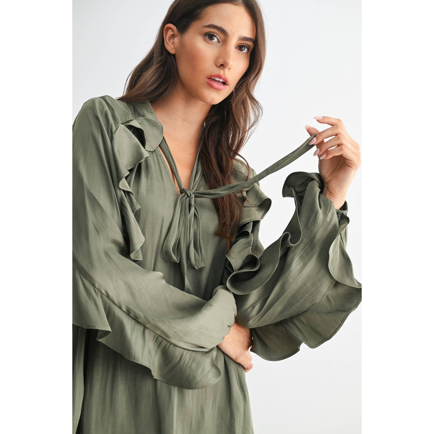 Always Elegant Ruffled Detail Blouse