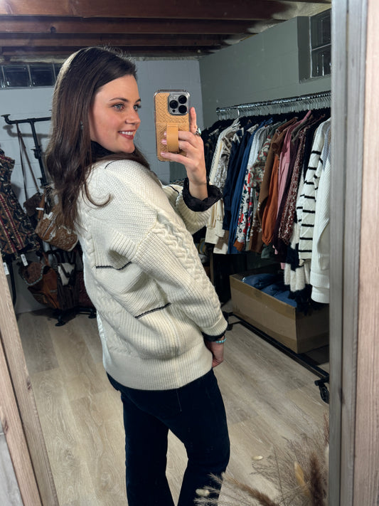 Extended Sizes -  Perfect Cable Knit Sweater