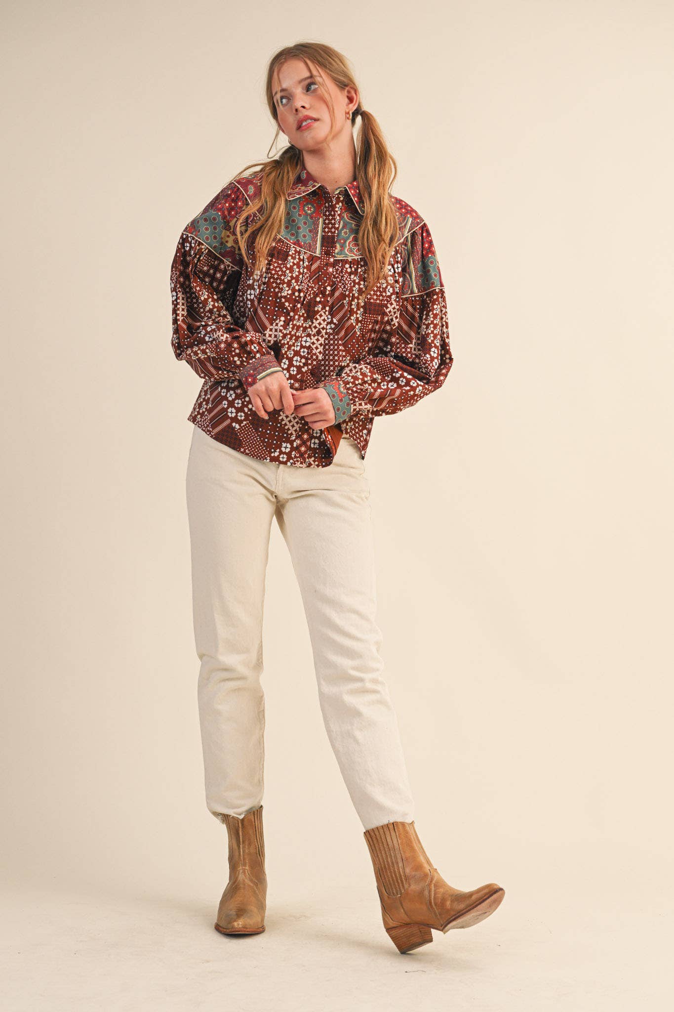 The Patchwork Print Button Down