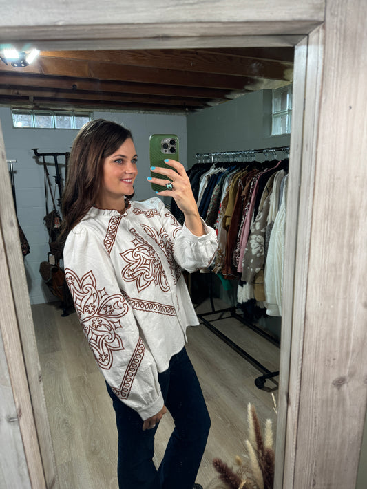 The Classic Western Embroidered Button Down