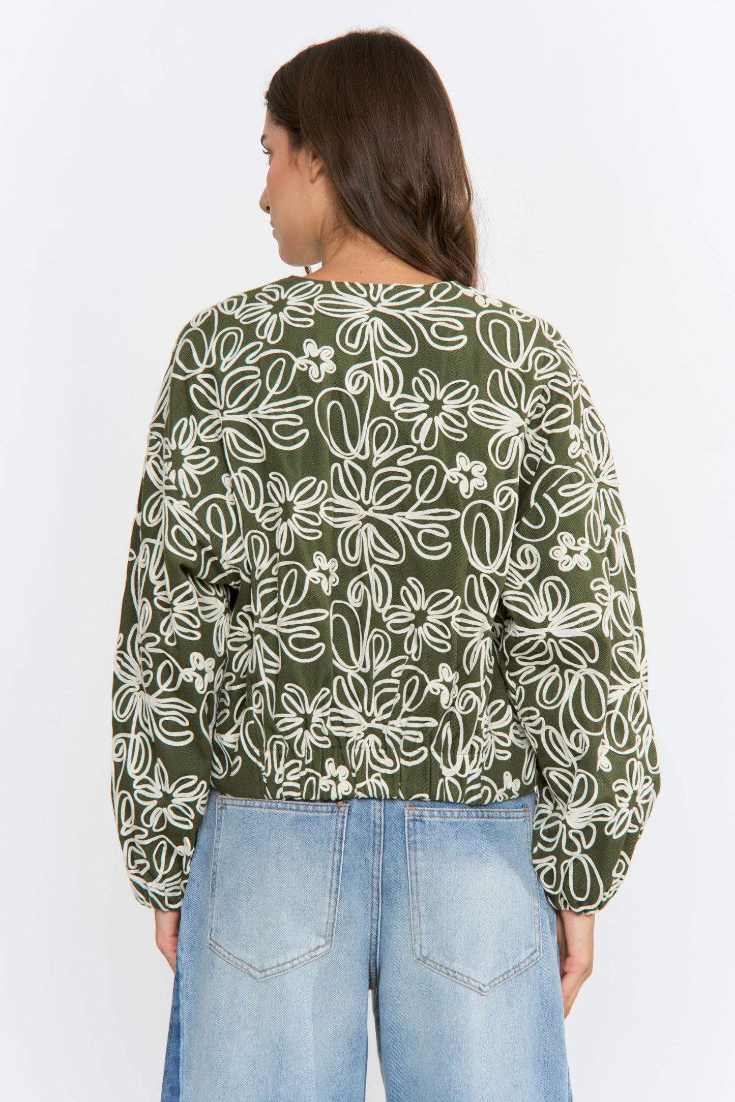 Fancy and Free Floral Embroidered Jacket