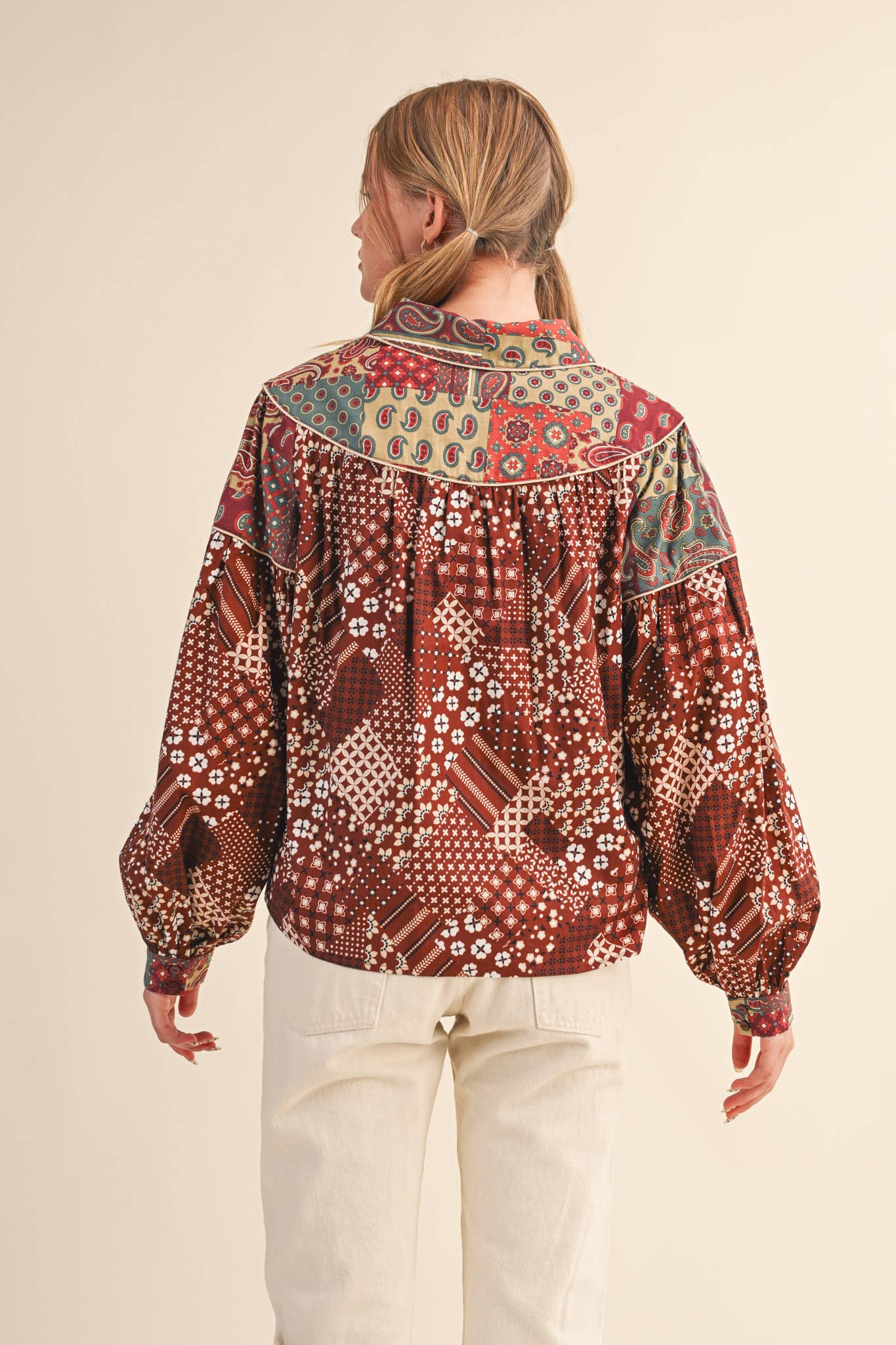 The Patchwork Print Button Down