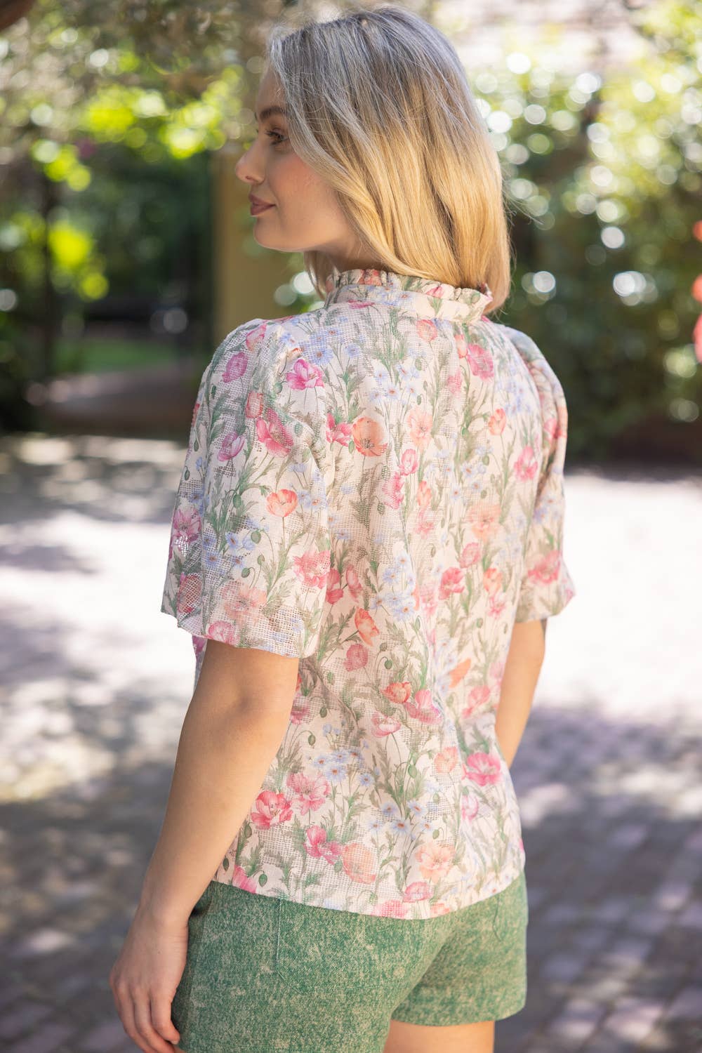 Blushed Barbie Floral Print Top