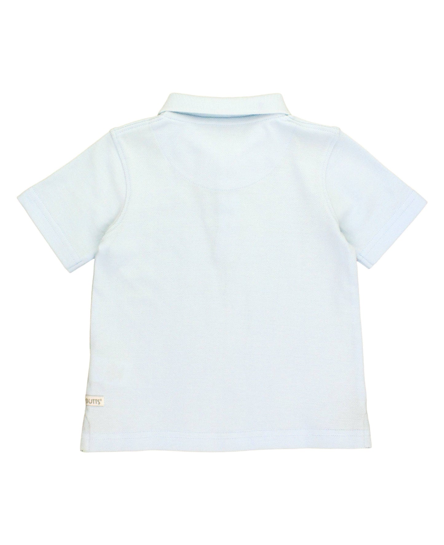 Boys Light Blue Pique Short Sleeve Polo Shirt
