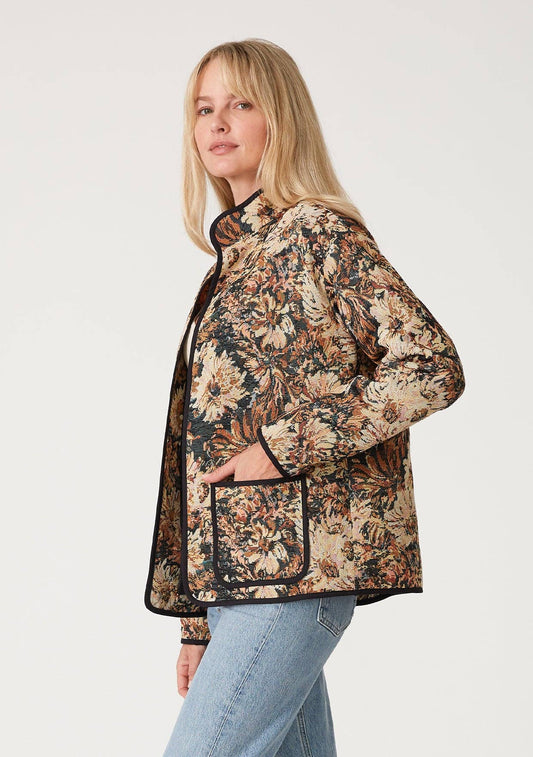Long Sleeve Floral Tapestry Jacket