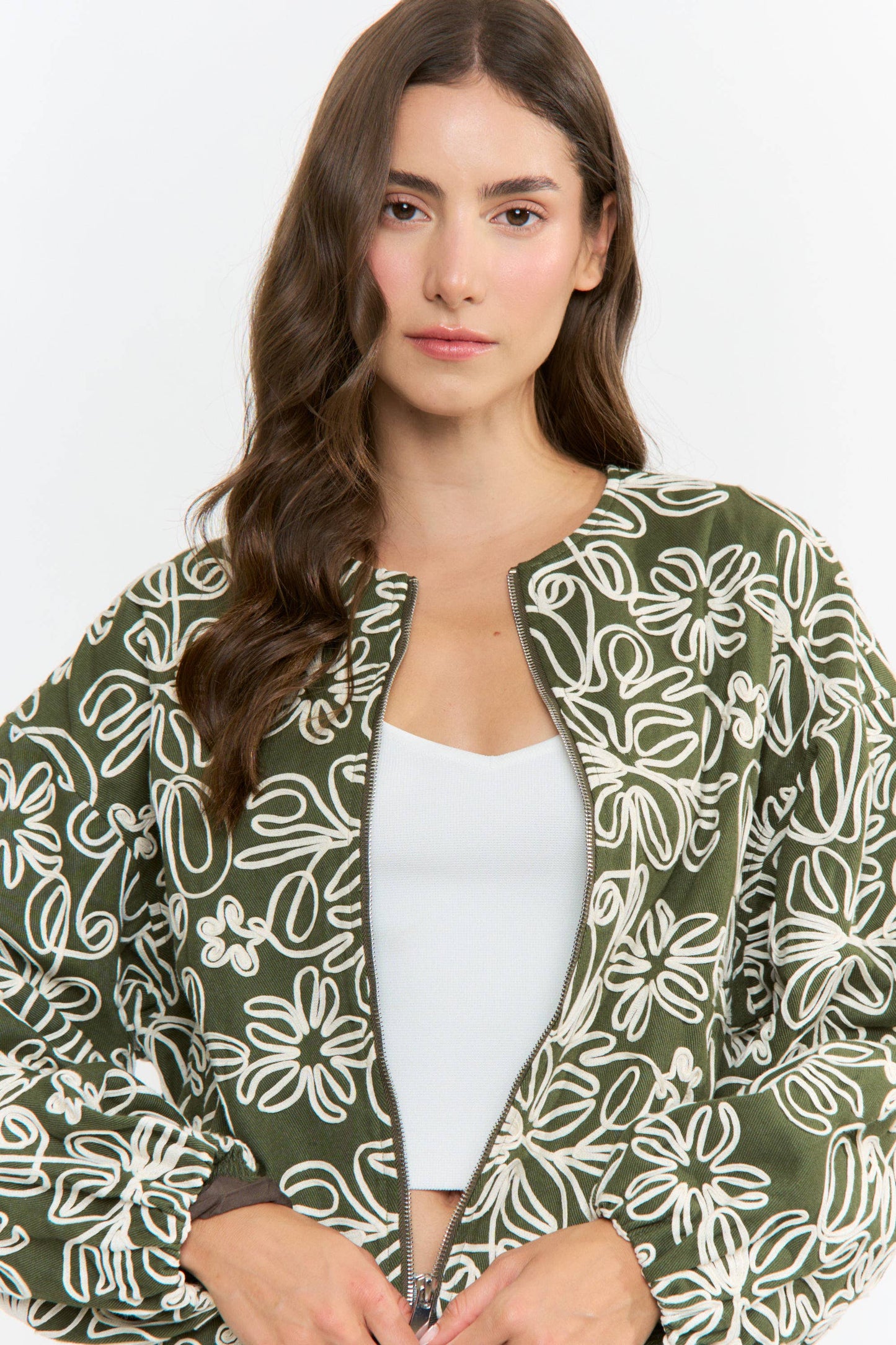 Fancy and Free Floral Embroidered Jacket