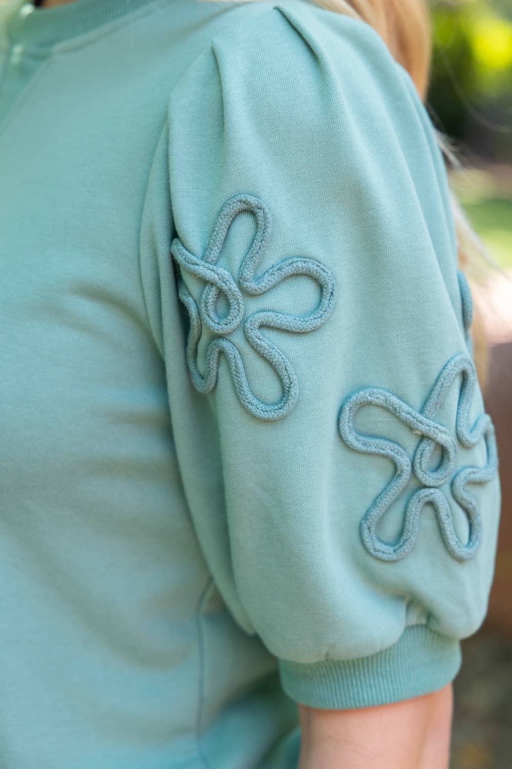 French Florals Short Sleeve French Terry Top