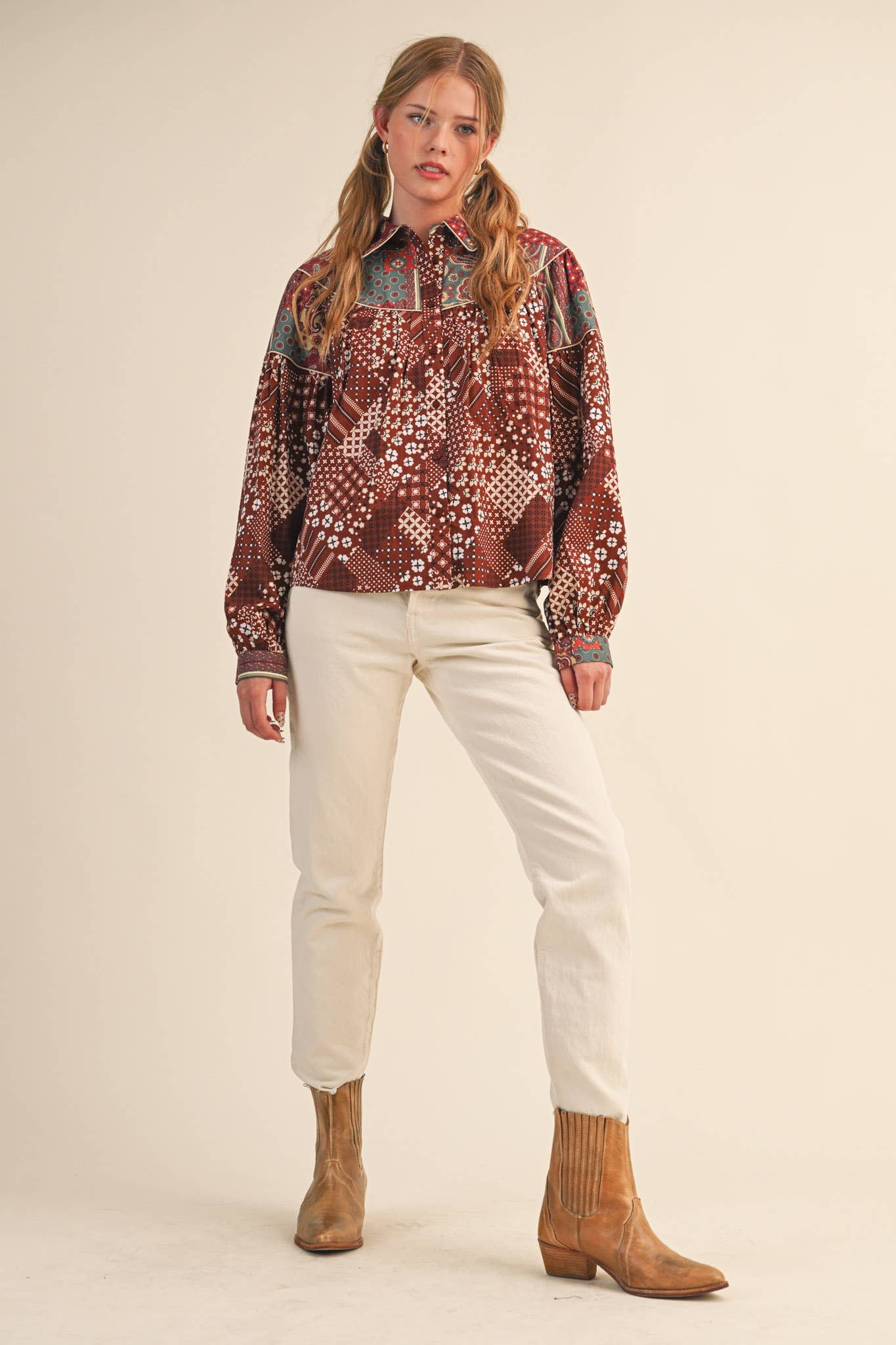 The Patchwork Print Button Down