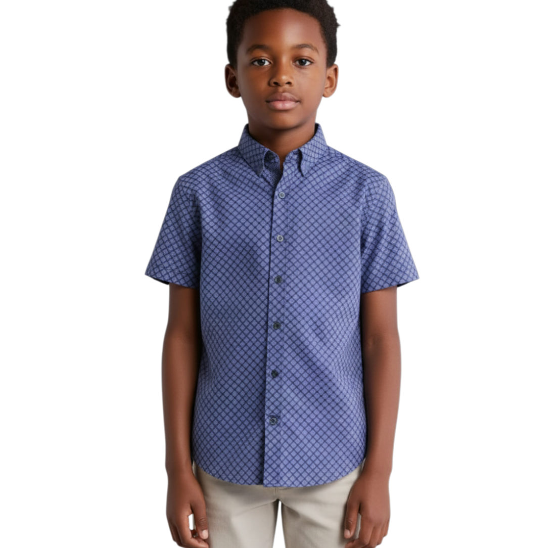 BOYS ACTIVE PERFORMANCE PATTERNED S/S SHIRT - SBS262659