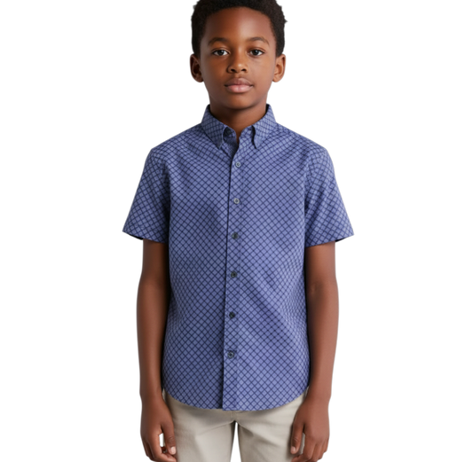 BOYS ACTIVE PERFORMANCE PATTERNED S/S SHIRT - SBS262659